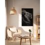 Hljóðvistarmynd ljón svarthvítt 800x1220x20 mm InEx