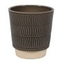 Blómapottur Odense Wave svartur Ø13,5xH14 cm