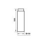 Rör fyrir kamínu 500xØ150 mm Aduro svart
