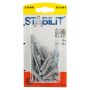 Múrtappi 6x30mm Stabilit 10stk með skrúfum