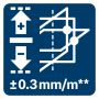 Línulaser rauður 3x360° 4x1,5V Bosch GLL3-80
