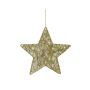 Jólastjarna úr vír 15 cm gulllituð