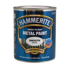 Járn málning Hammerite smooth hvít 0,75 L