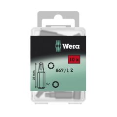 Skrúfbitar TX15 1/4&quot; 25 mm 10 stk Wera 867/1 Z