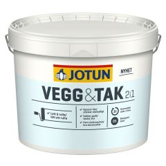 Loft- &amp; Veggmálning 2 í 1 hvítur grunnur 2,7L Jotun